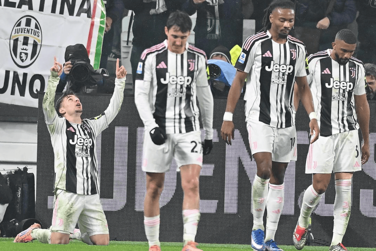 2-1! การแข่งขันชิงอันดับท็อปโฟร์ของเซเรียอาถูกพลิกโฉมเมื่อยูเวนตุสคว้าชัยชนะติดต่อกันเป็นนัดที่สาม ทำให้ตอนนี้ตามหลังโซนแชมเปียนส์ลีกเพียงหนึ่งแต้มเท่านั้น_โรม่า_การแข่งขัน_คอนเซเซา